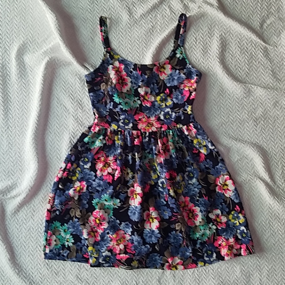 Aqua Floral Dress